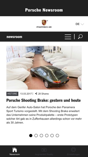 Porsche Newsroom AR