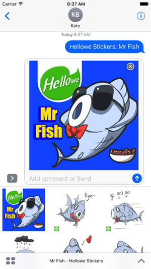 表情貼紙 Hellowe Stickers: Mr Fish