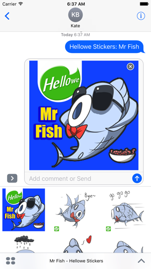 表情貼紙 Hellowe Stickers: Mr Fish(圖1)-速報App