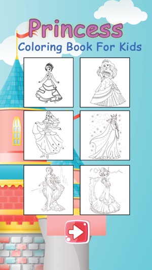 Pretty Princess Coloring Book Game for Kids(圖3)-速報App