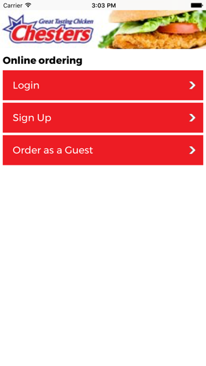 Chesters Chicken Takeaway Delivery App
