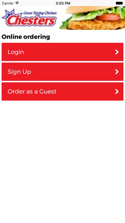 Chesters Chicken Takeaway Delivery App