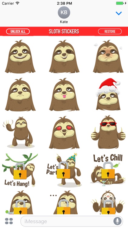 Sloth Stickers