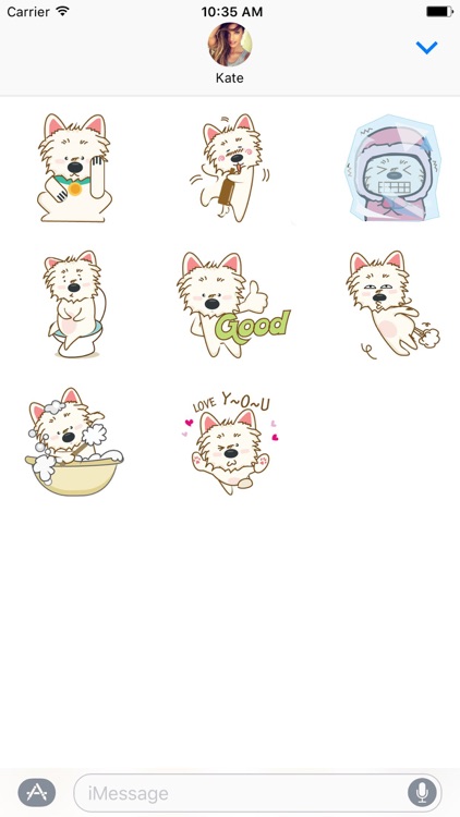 Funny Westie Dog - Stickers for iMessage