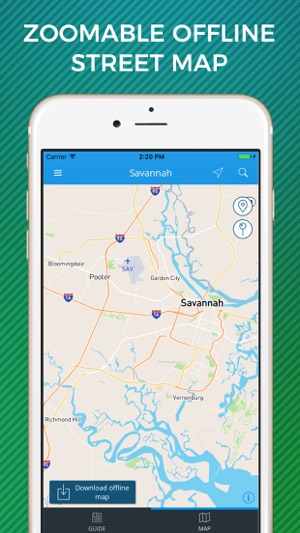 Savannah Travel Guide with Offline Street Map(圖3)-速報App