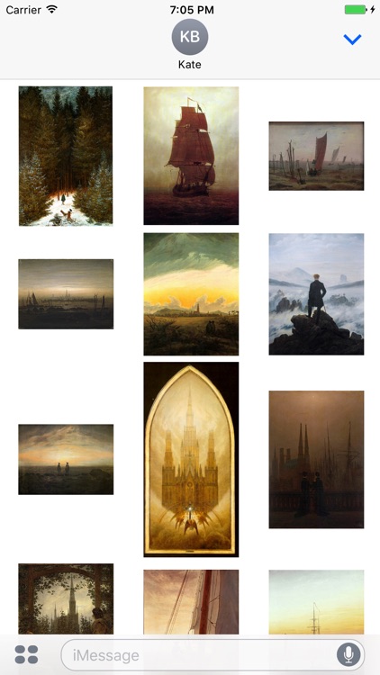 Caspar David Friedrich Paintings for iMessage