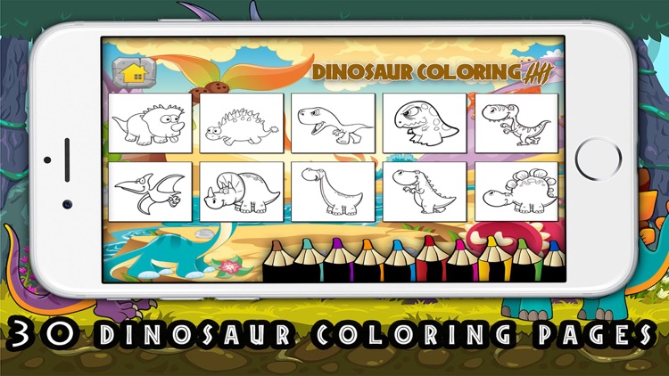 Dinosaur coloring game - Activities for preschool