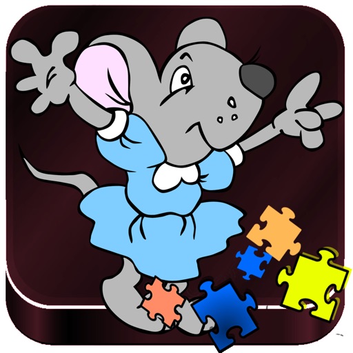 Tom and Mouse Jigsaw Puzzle Animal Game for Kids Icon