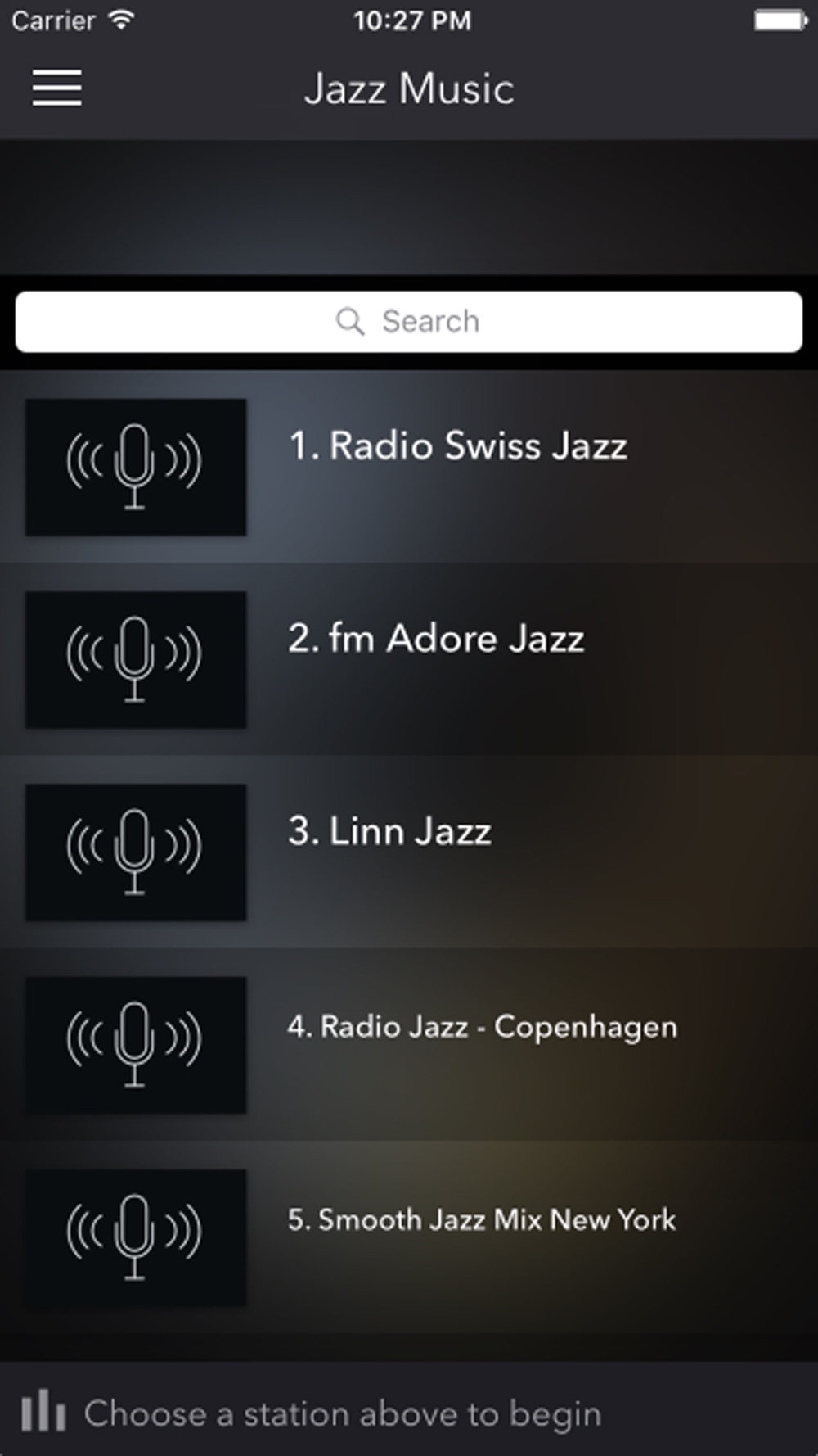 What station is jazz on the radio?