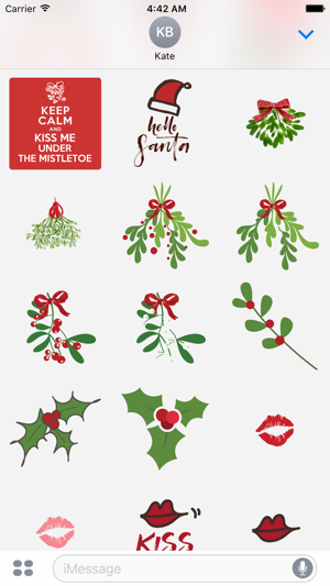 Mistletoe & Kisses for iMessage Stickers(圖3)-速報App