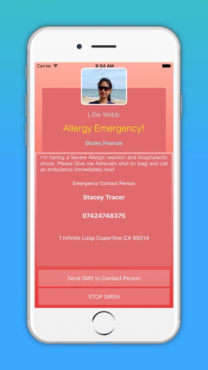 Allergency: Food Allergy Alert, Anaphylaxis & SMS