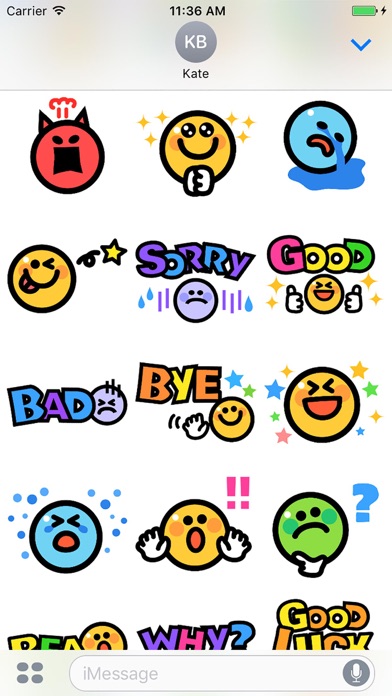 Smiley face Sticker 1のスクリーンショット3 Smiley face Sticker 1のスクリーンショット3
