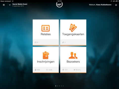 evisit eventmanagement screenshot 2