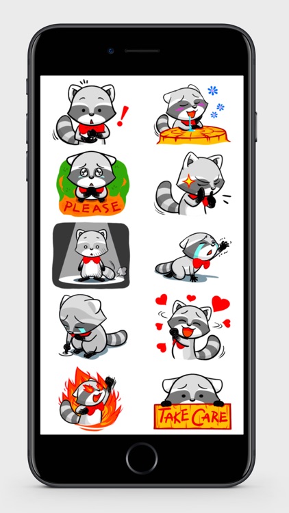 Nice Raccoon Stickers