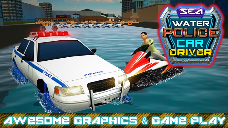 Sea Water Police Car Driver & Crime Chase Sim