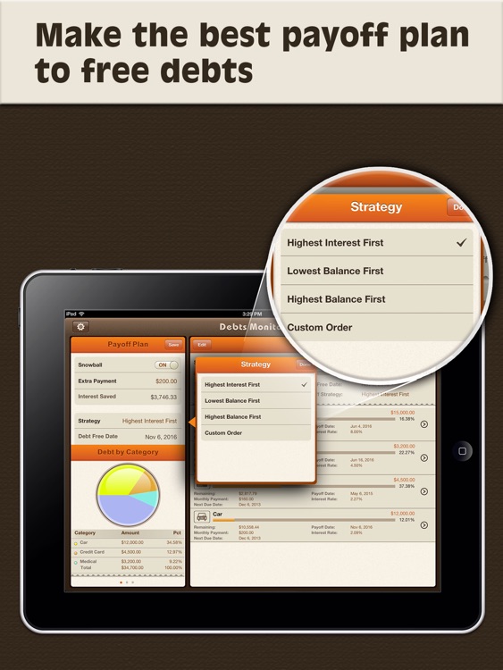 Debts Monitor Pro for iPad-Debt Tracker & Reminder