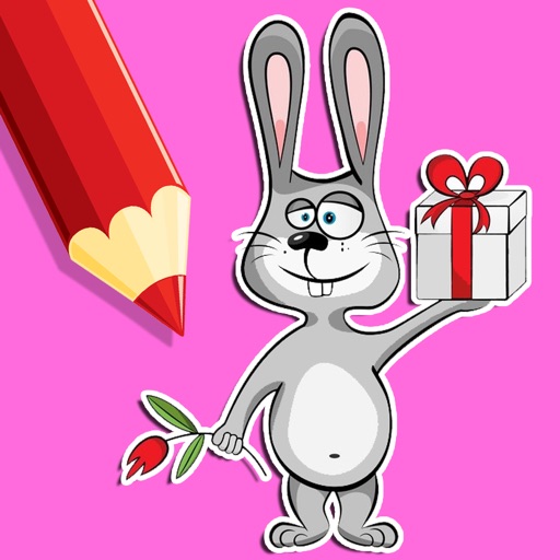 Bunny And Gifts Coloring Book Game For Children iOS App