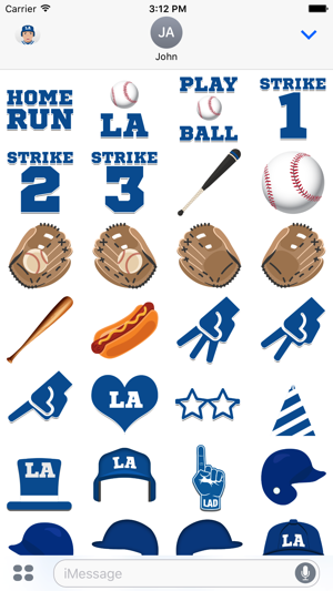 Los Angeles D Baseball Stickers & Emojis(圖4)-速報App