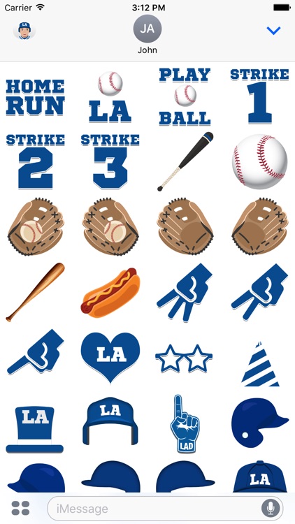 Los Angeles D Baseball Stickers & Emojis screenshot-3