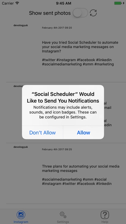 Social Scheduler App