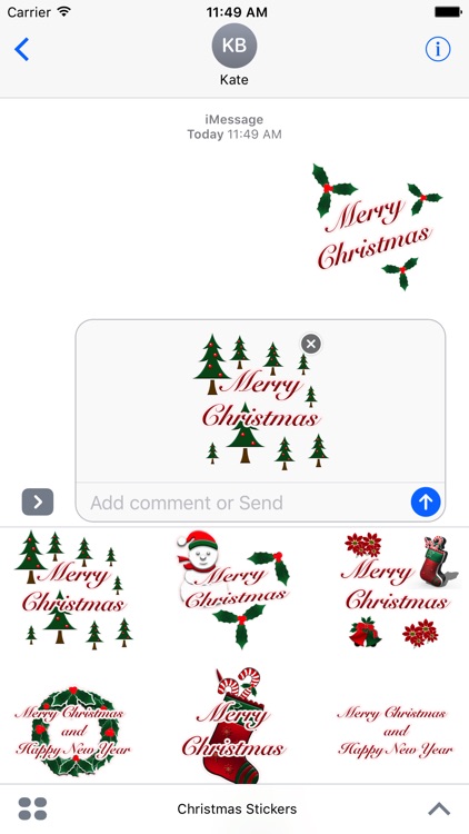 Happy Christmas Stickers