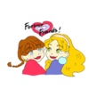 Two Adorable Teenage Girls Stickers