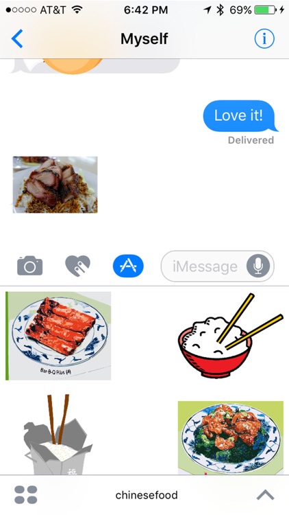 Chinese Food : Delicious Noodle and Sushi Stickers