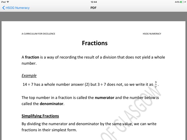 HSOG Numeracy