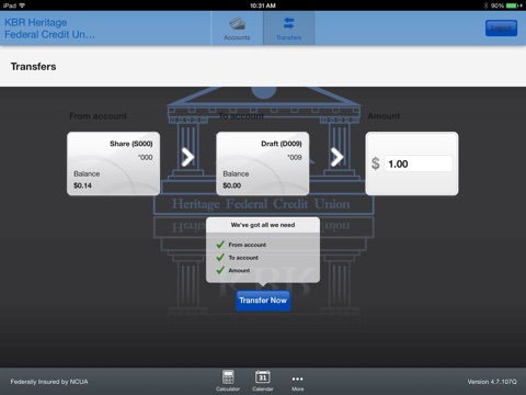 KBR Heritage FCU for iPad screenshot 4