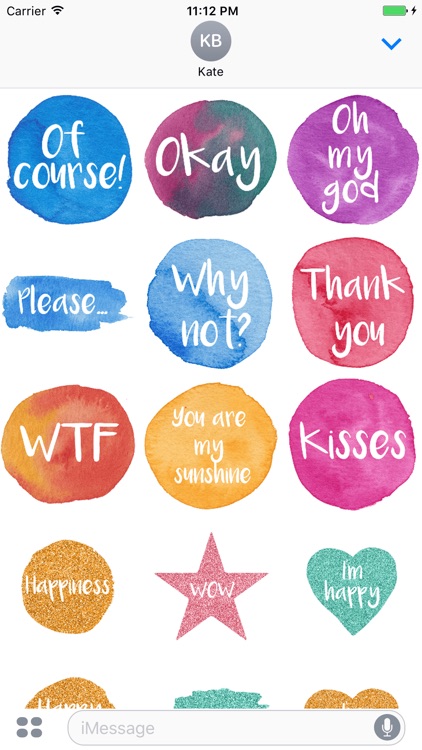 Hello - Watercolor Messages Stickers by Maraquela screenshot-3