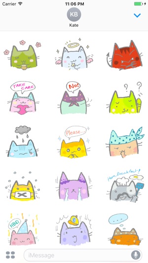 Gika Family Kittens Stickers