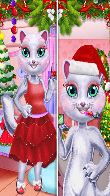 Christmas Kitty Spa Salon - Cat Beauty Care Salon