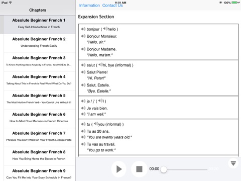 Learn French with Video for iPad screenshot 3