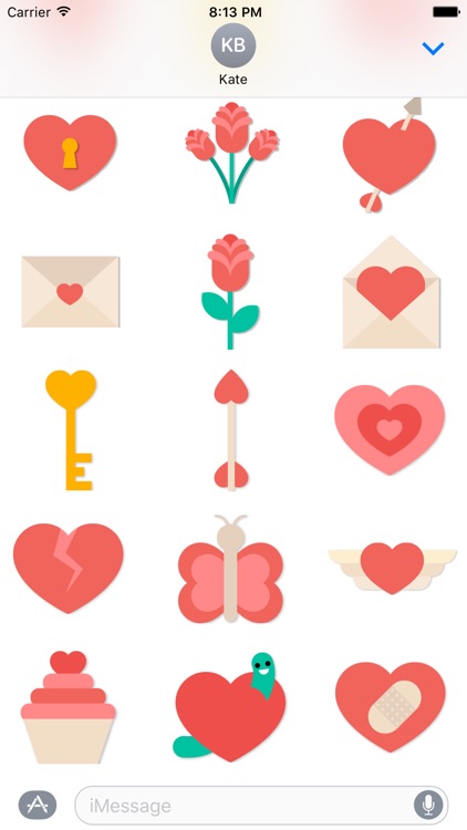 Heart Message Stickers