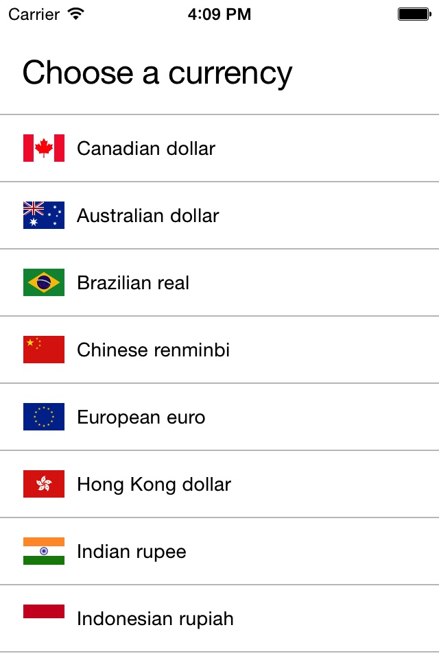 BoC Currency Converter screenshot 2