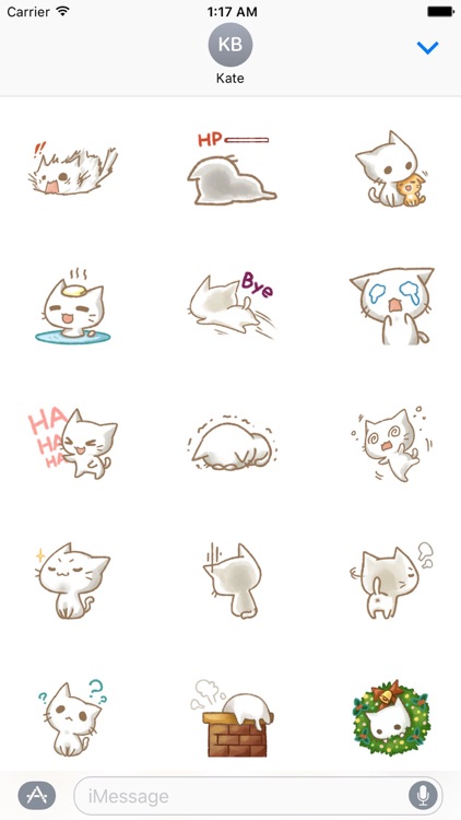 Christmas Of Cute Cat Stickers