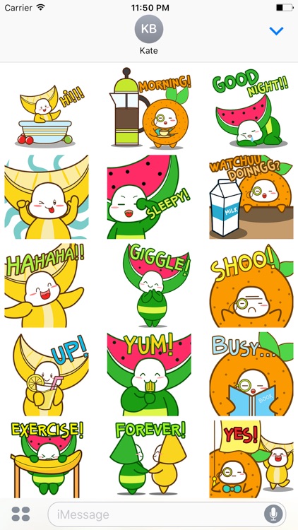 Animated FRUITs Stickers for iMessage