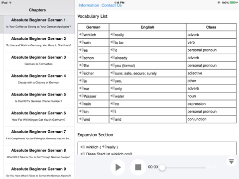 German Lower Intermediate for iPad screenshot 3