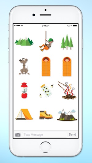 Camping Hiking and Climbing Fun Sticker Pack(圖3)-速報App