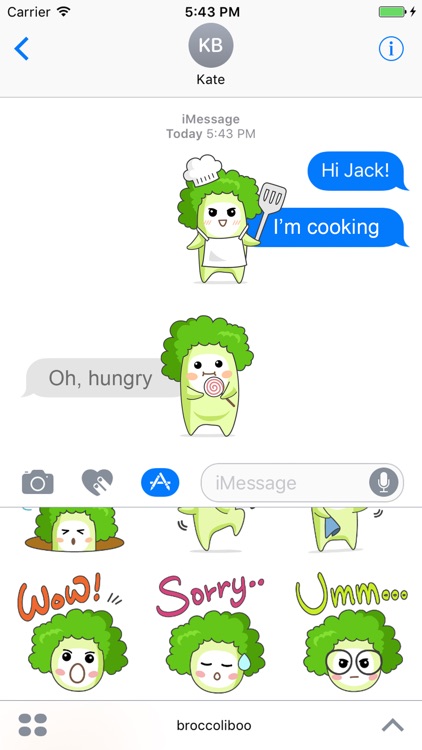 Broccoli Boo Stickers Pack for iMessage screenshot-3