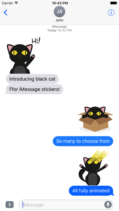 How to cancel & delete Animated BLACk CAt Stickers from iphone & ipad 3