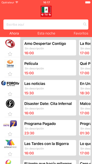 Guía TV (Programación Televisión) México