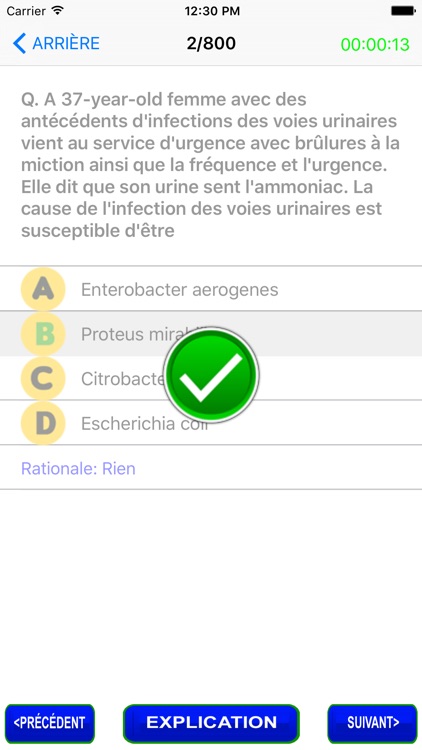 Microbiology Questions in French