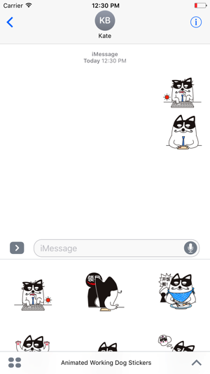 Animated Working Dog Stickers For iMessage(圖2)-速報App