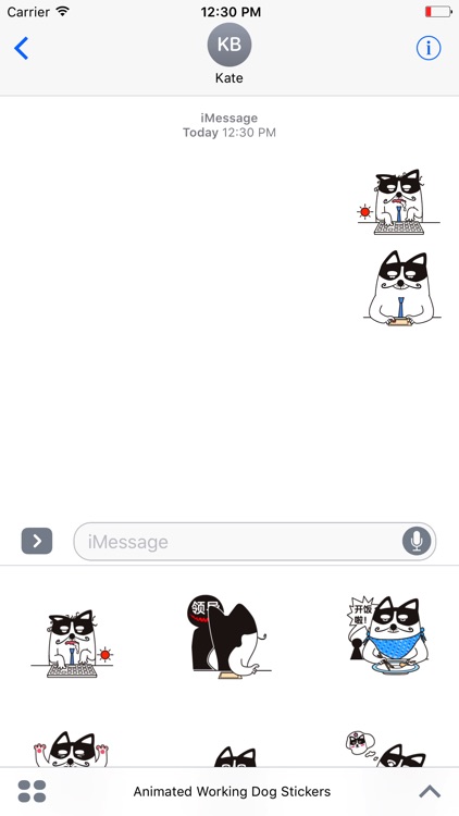 Animated Working Dog Stickers For iMessage