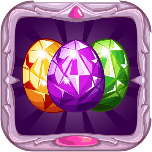 Crystal Egg Mine : gem swap puzzle games Icon