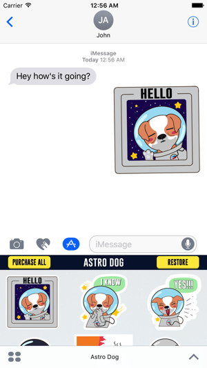 Astronaut Dog Stickers for iMessage(圖1)-速報App