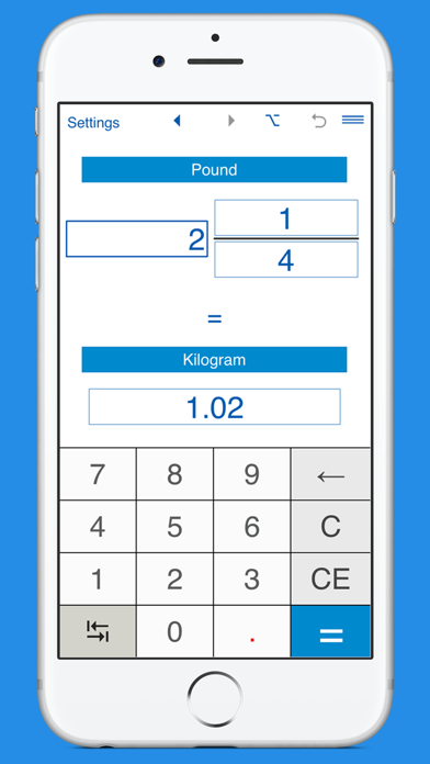 Pounds to kilograms and kg to lb weight converter Screenshot 1