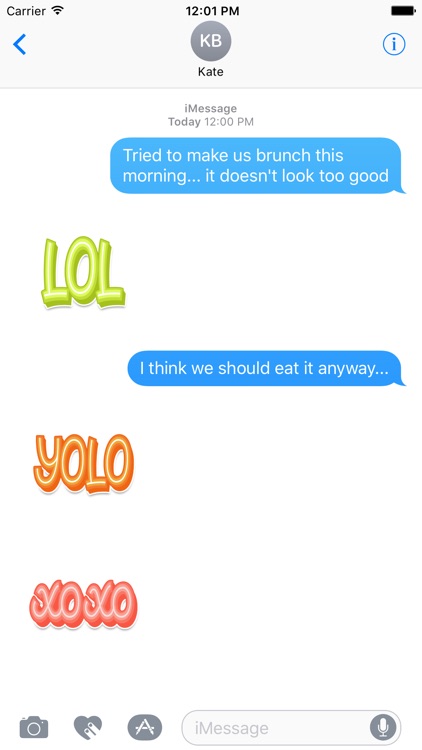 TextSpeak Stickers by Mojiberry