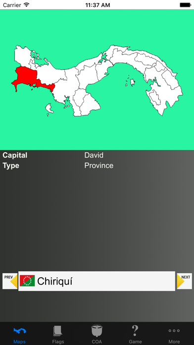 How to cancel & delete Panama Province Maps, Flags and Capitals from iphone & ipad 1